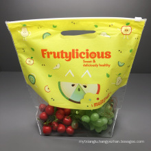Factory Wholesale Zipper Top Plastic Bag Fresh Keeping Fruit Vegetable Packaging Bag
